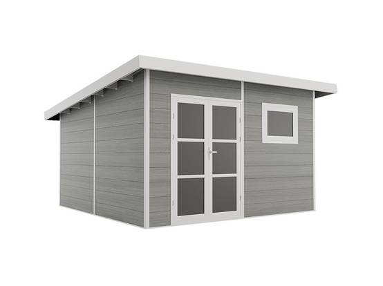 Abri de Jardin Composite ALMA - 15m2 Gris clair - Cabane de Jardin - Image 2