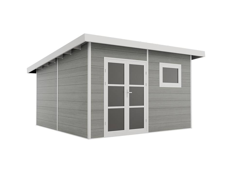 Abri de Jardin Composite ALMA - 15m2 Gris clair - Cabane de Jardin - Image 2