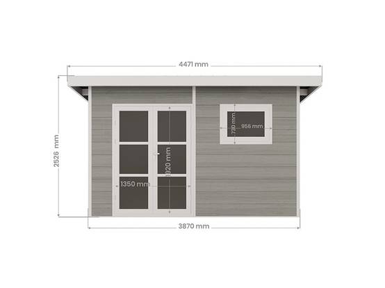 Abri de Jardin Composite ALMA - 15m2 Gris clair - Cabane de Jardin - Image 3