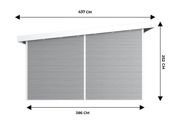 Abri de Jardin Composite ALMA - 15m2 Gris clair - Cabane de Jardin - Image 5