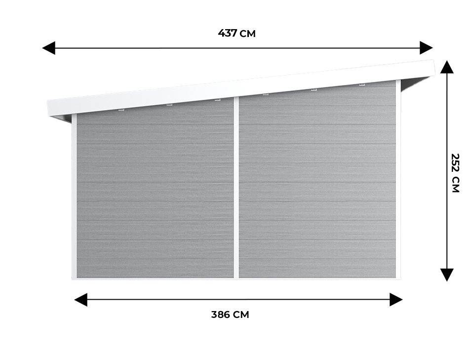Abri de Jardin Composite ALMA - 15m2 Gris clair - Cabane de Jardin - Image 5