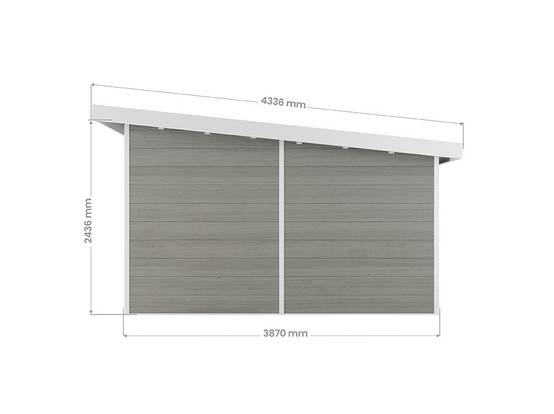 Abri de Jardin Composite ALMA - 15m2 Gris clair - Cabane de Jardin - Image 4