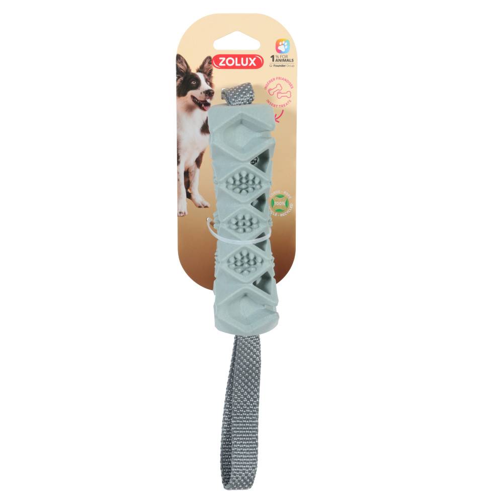 Zolux - Jouet os TPR cache friandises 38.5 cm , KAKI pour chien - Image 2