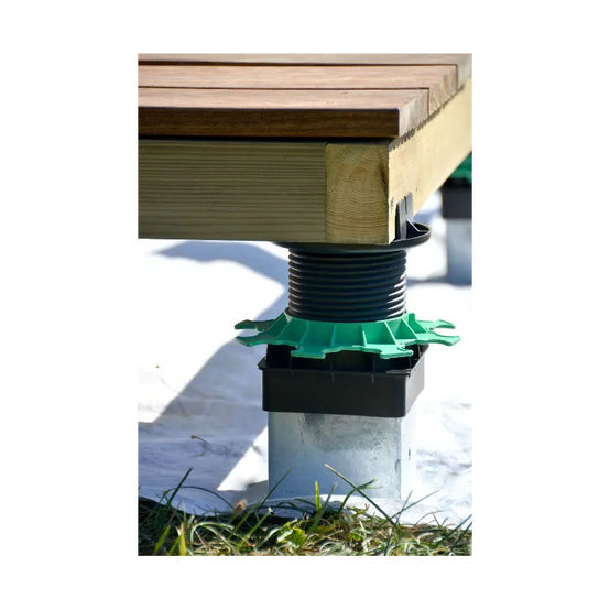 Plot terrasse réglable pour pieu métallique 43/138 mm elevo - JOUPLAST - Carton de 30 pièces - Image 2