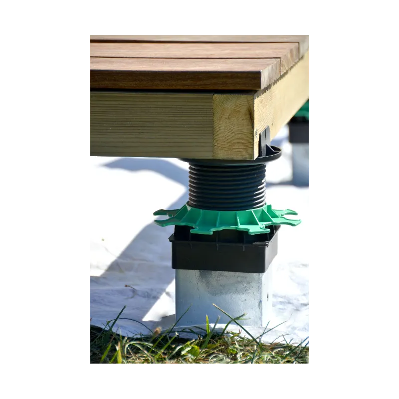 Plot terrasse réglable pour pieu métallique 43/138 mm elevo  - JOUPLAST - Carton de 30 pièces - Image 2