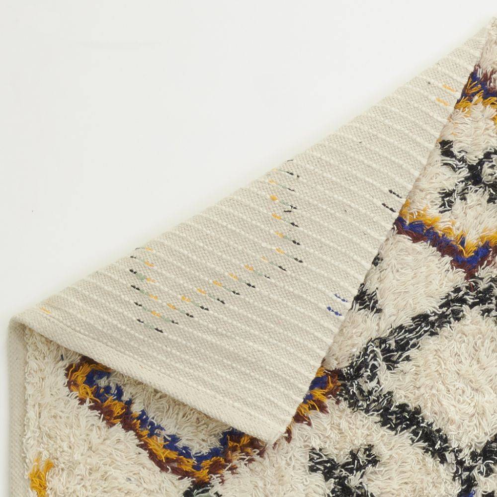 Aubry Gaspard - Tapis berbère en laine et coton tuftés multicolores Losanges - Imagen 3