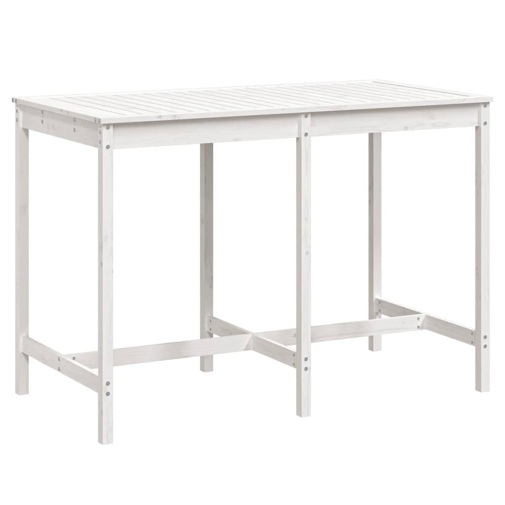 Table de jardin bois massif pin blanc 159,5 x 82,5 x 110 cm - PANGIVO - Image 2