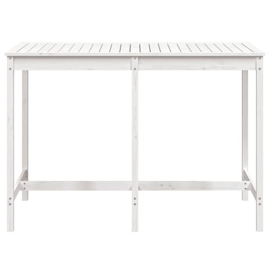 Table de jardin bois massif pin blanc 159,5 x 82,5 x 110 cm - PANGIVO - Image 4