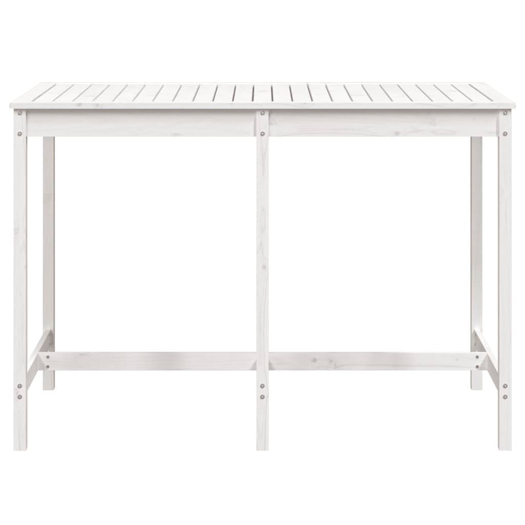 Table de jardin bois massif pin blanc 159,5 x 82,5 x 110 cm - PANGIVO - Image 4
