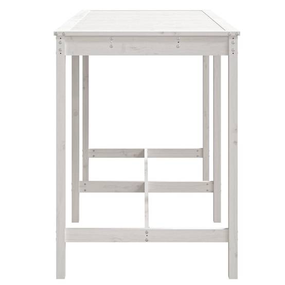 Table de jardin bois massif pin blanc 159,5 x 82,5 x 110 cm - PANGIVO - Image 5