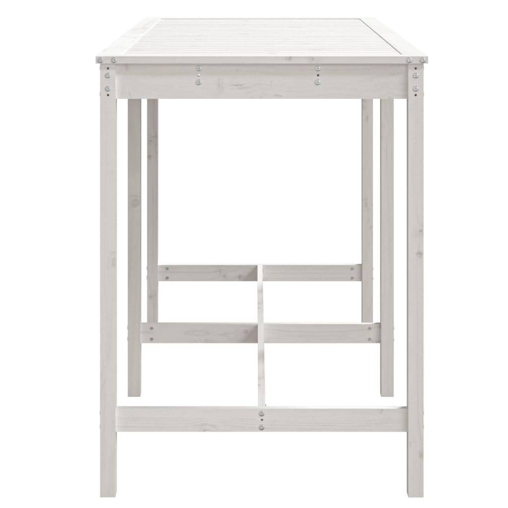 Table de jardin bois massif pin blanc 159,5 x 82,5 x 110 cm - PANGIVO - Image 5