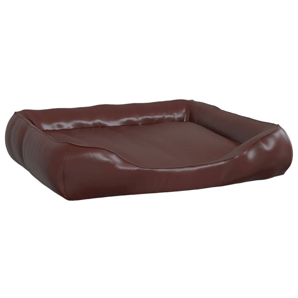 Vidaxl - Lit pour chien Marron 80x68x23 cm Similicuir vidaXL 171244 - Imagen 2