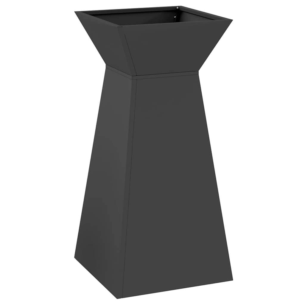 2pcs Jardinière à pilier - Pot De Fleurs Noir 35 x 35 x 73 cm Acier g56 - Image 5