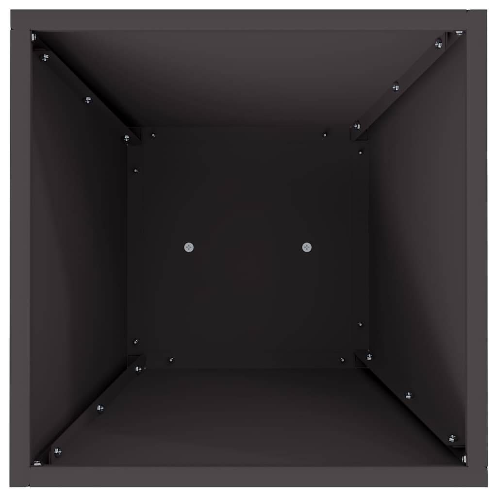 2pcs Jardinière à pilier - Pot De Fleurs Noir 35 x 35 x 73 cm Acier g56 - Image 7