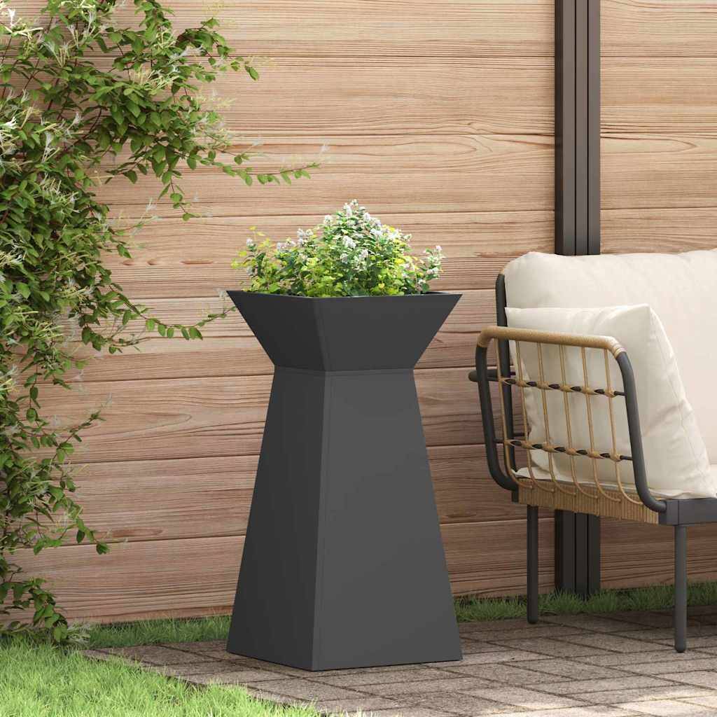 2pcs Jardinière à pilier - Pot De Fleurs Noir 35 x 35 x 73 cm Acier g56 - Image 2