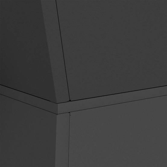 2pcs Jardinière à pilier - Pot De Fleurs Noir 35 x 35 x 73 cm Acier g56 - Image 9