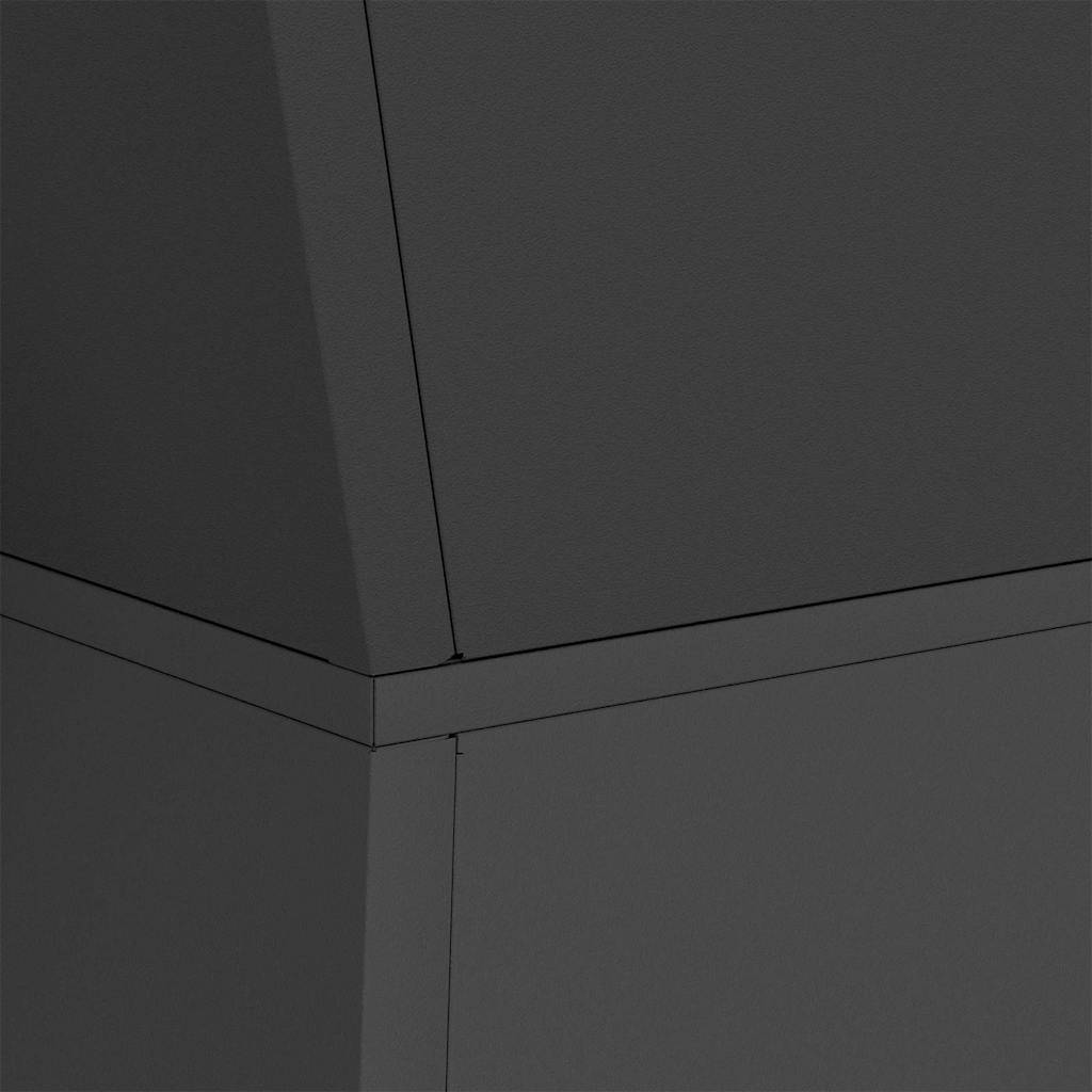 2pcs Jardinière à pilier - Pot De Fleurs Noir 35 x 35 x 73 cm Acier g56 - Image 9