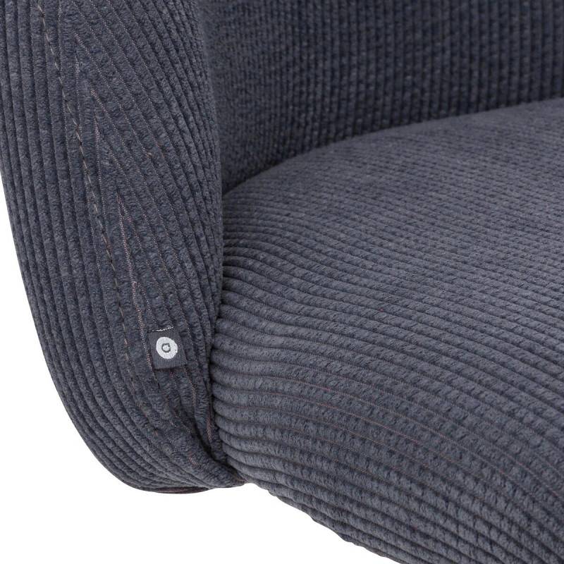 Atmosphera - Chaise de bureau velours gris Geos Atmosphera - Image 2