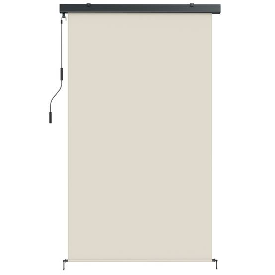 Store enrouleur vertical polyester balcon brise-vue anti-UV cassette alu 250 x 160 cm crème - ComfortXL Outdoor Living - Image 1