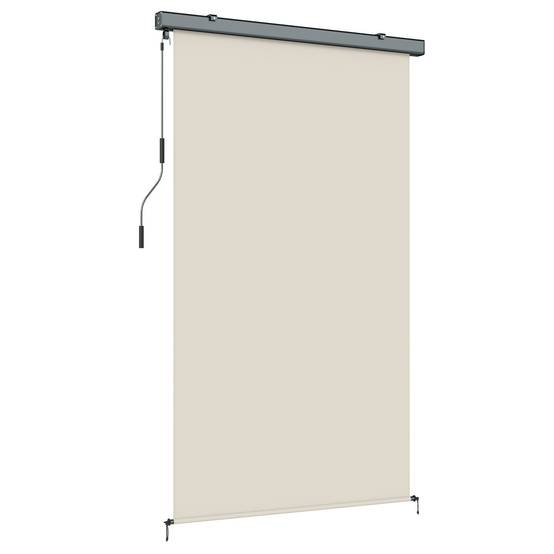 Store enrouleur vertical polyester balcon brise-vue anti-UV cassette alu 250 x 160 cm crème - ComfortXL Outdoor Living - Image 2
