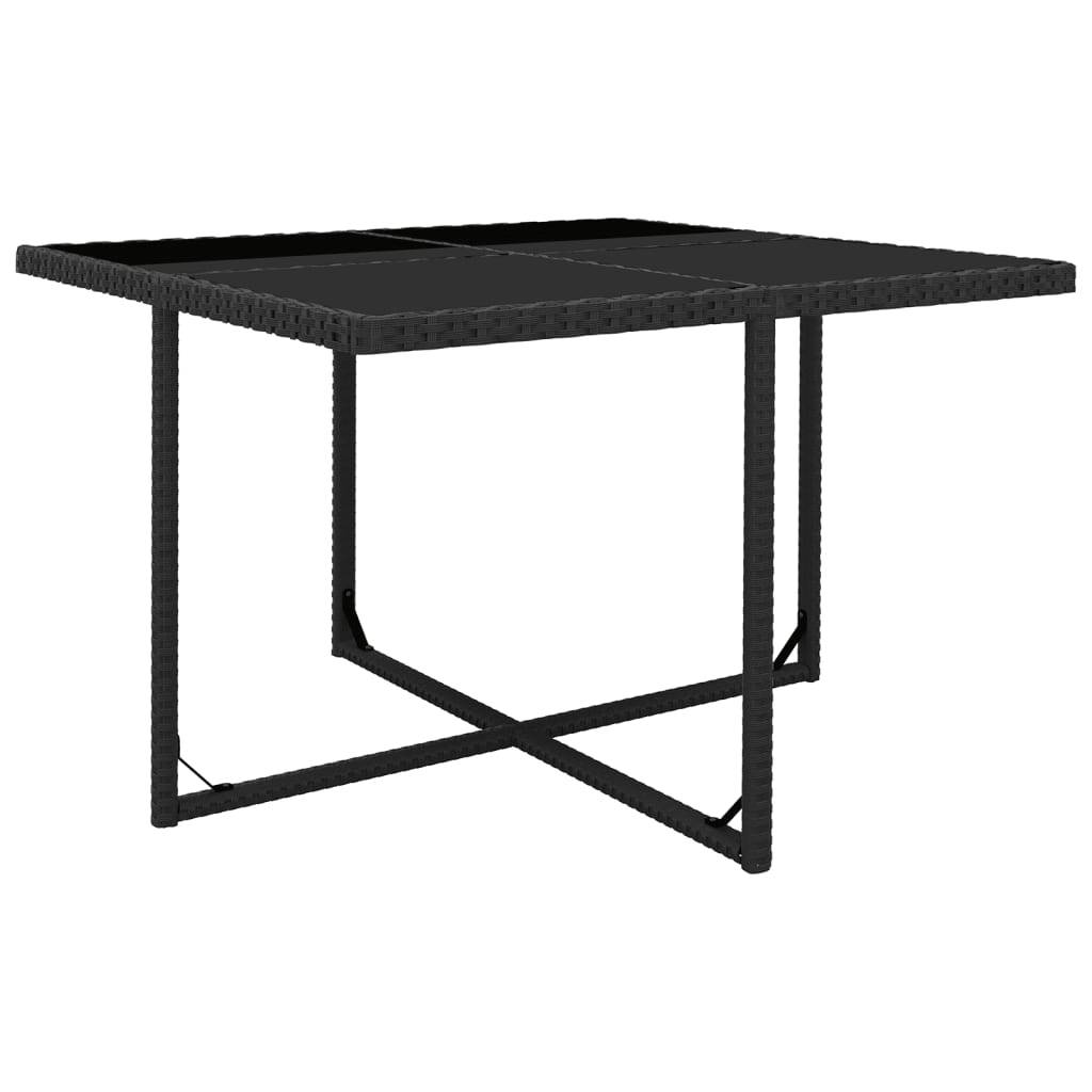 Salon de jardin repas 8 personnes résine tressée encastrable et pliable Noir – ComfortXL Outdoor Living - Image 5