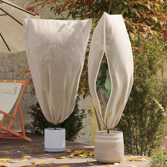 PANGIVO - Housses de protection hivernale tissu non tissé beige 155 x 155 x 155 cm - PANGIVO - Image 1