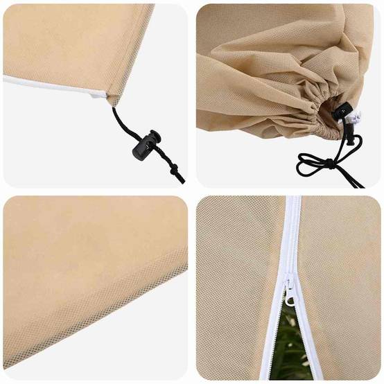 PANGIVO - Housses de protection hivernale tissu non tissé beige 155 x 155 x 155 cm - PANGIVO - Image 9