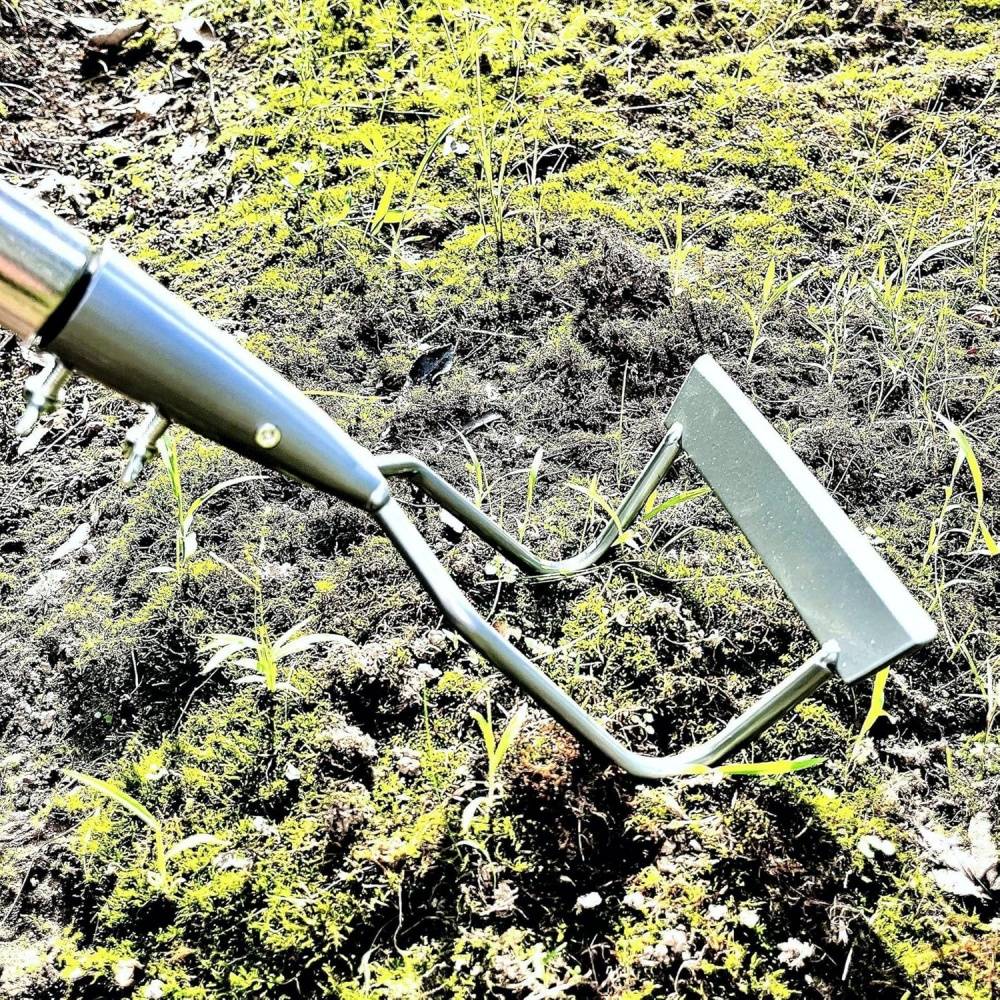 Outils de jardin-Râteau de désherbage 3 sections - Léger et ajustable - Jardin potager - Living123 - Image 4