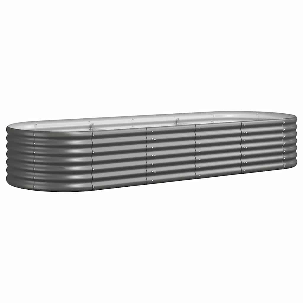 Vidaxl - Lit surélevé de jardin Acier galvanisé 224x80x36 cm gris vidaXL 318919 - Imagen 2