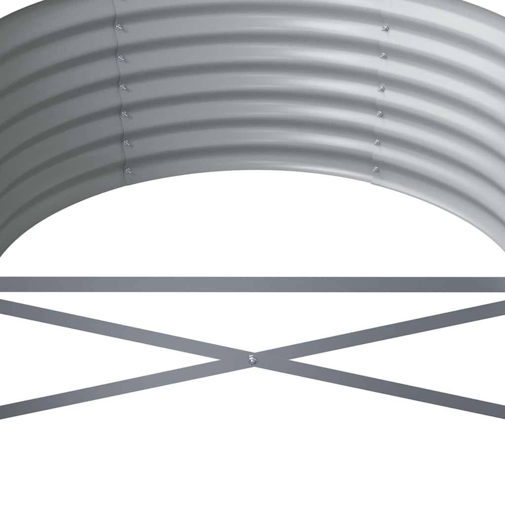 Vidaxl - Lit surélevé de jardin Acier galvanisé 224x80x36 cm gris vidaXL 318919 - Imagen 4