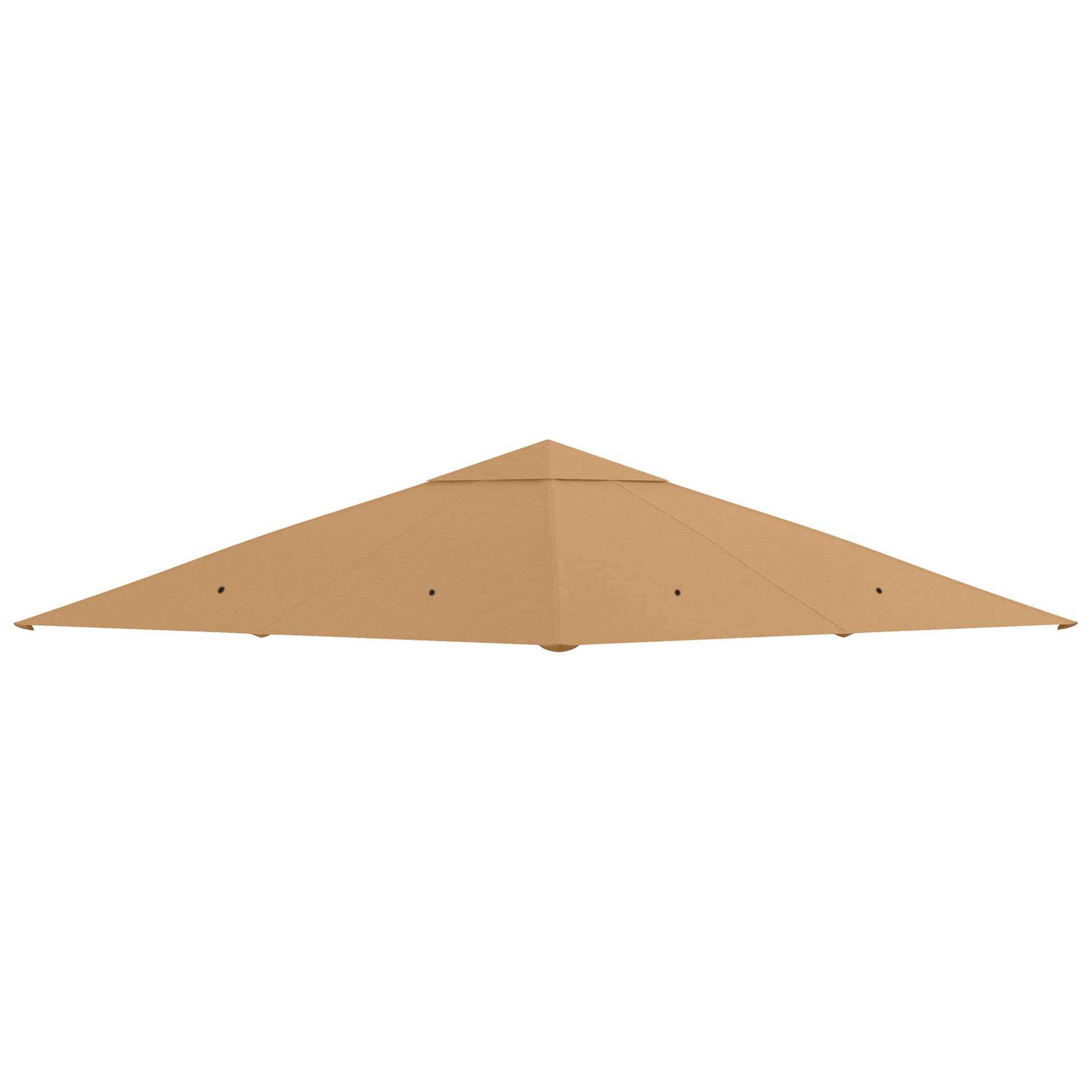 ComfortXL - Toile rechange tonnelle polyester jardin remplacement double toit 298x295 beige - ComfortXL Outdoor Living - Image 1