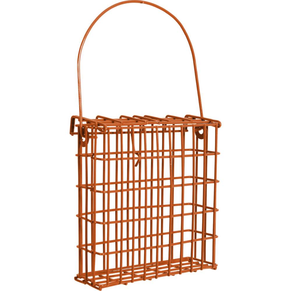 Support pour pain de graisse en métal orange pour oiseaux - Imagen 1