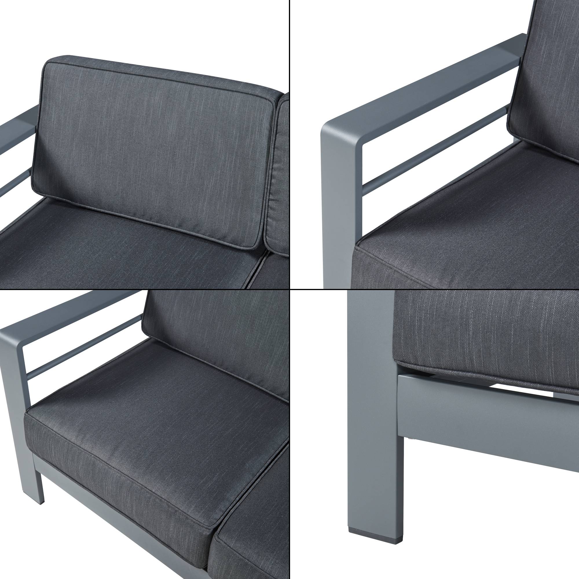 Casa.Pro - Salon de jardin 2 pièces Avise table basse avec canapél anthracite gris foncé casa.pro - Imagen 9