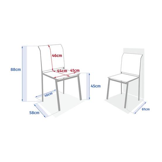 Hesperide - Chaise de jardin empilable "Essentia" lin & vert laurier aluminium et texaline Hespéride - Image 4