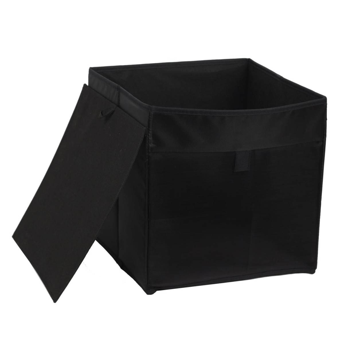 Panier à Linge Carré "Pop Up" 30cm Noir - Image 1