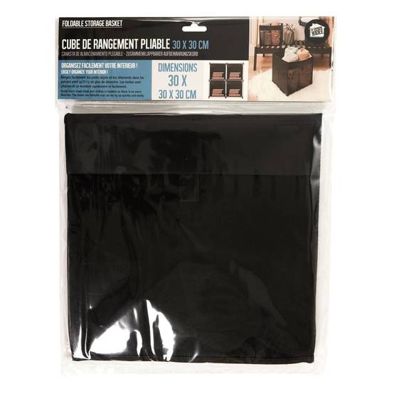 Panier à Linge Carré "Pop Up" 30cm Noir - Image 10