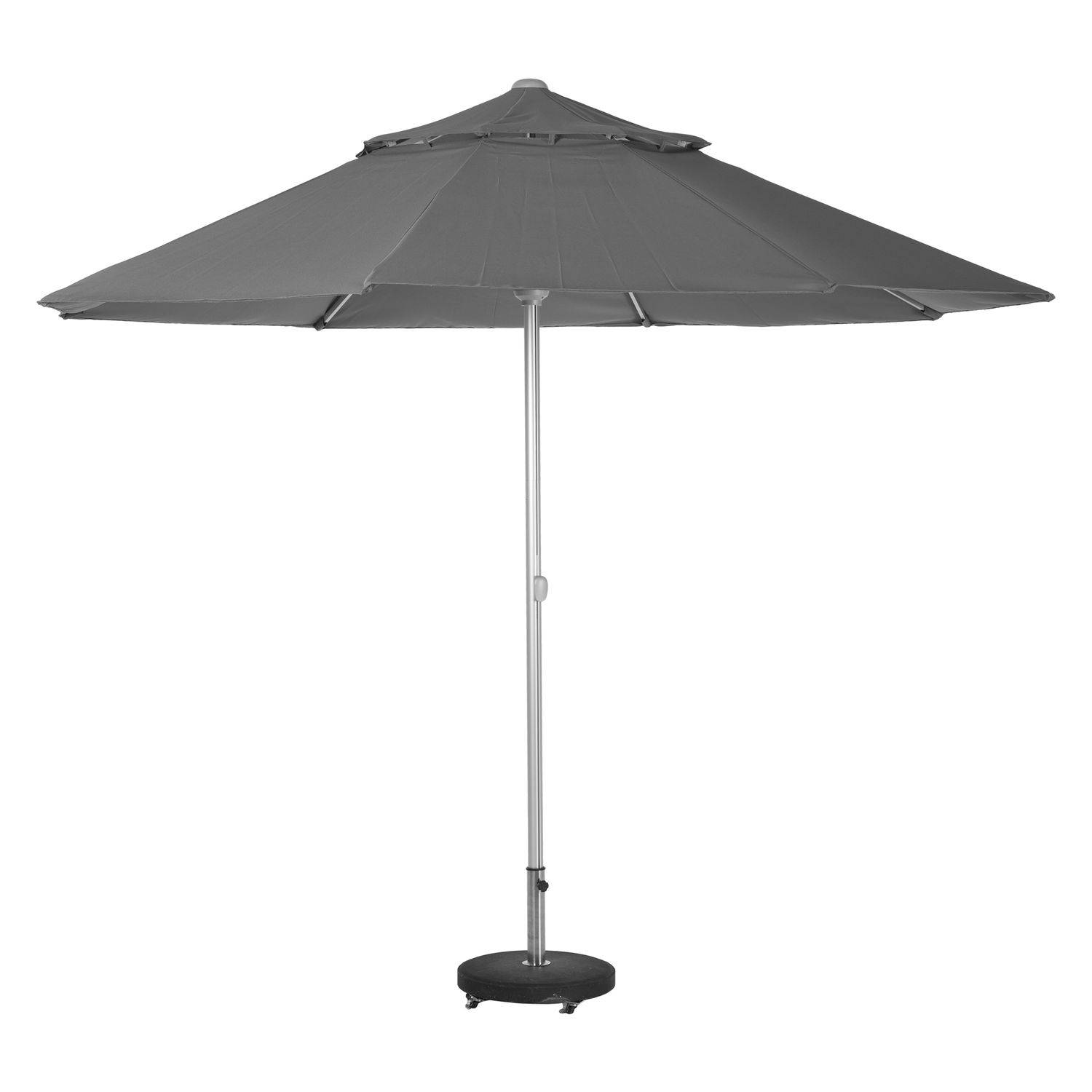 Hesperide - Parasol droit Rond télescopique Easyo - Diam. 330 cm - Ardoise - Hespéride - Imagen 1