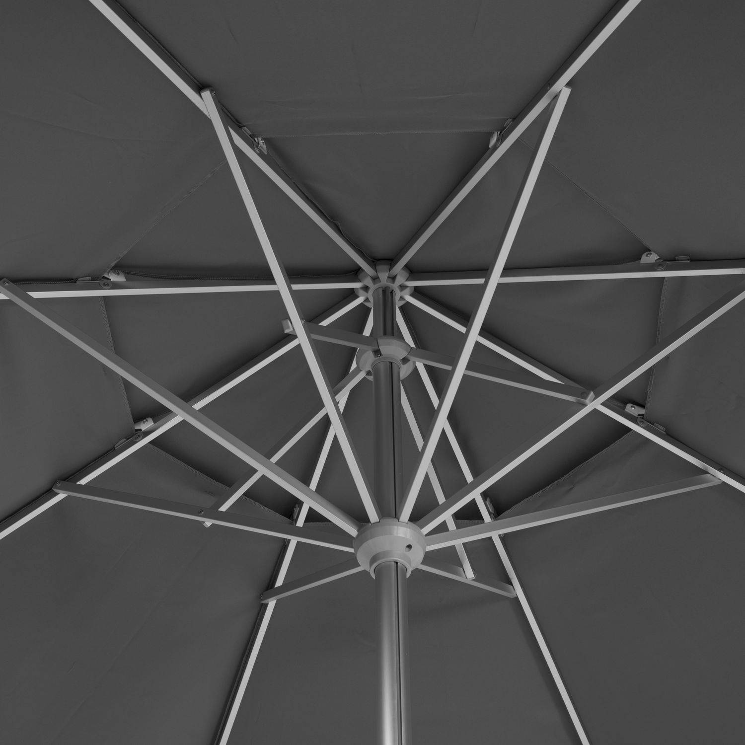 Hesperide - Parasol droit Rond télescopique Easyo - Diam. 330 cm - Ardoise - Hespéride - Imagen 5