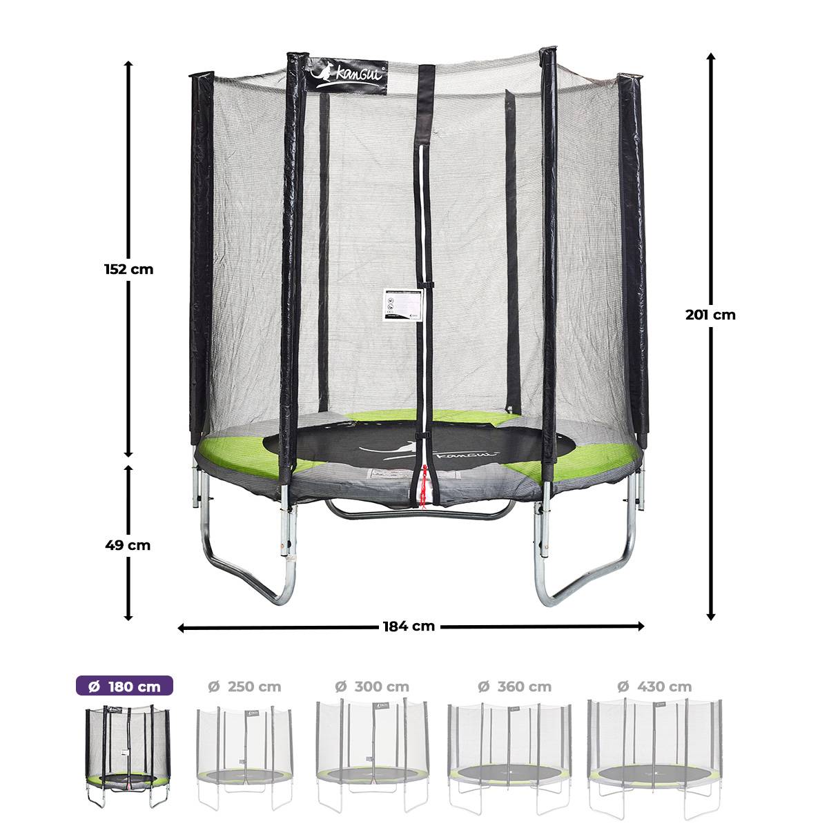 Kangui - Trampoline rond Ø 180cm avec filet de sécurité - RALLI 180 Kangui - Imagen 3