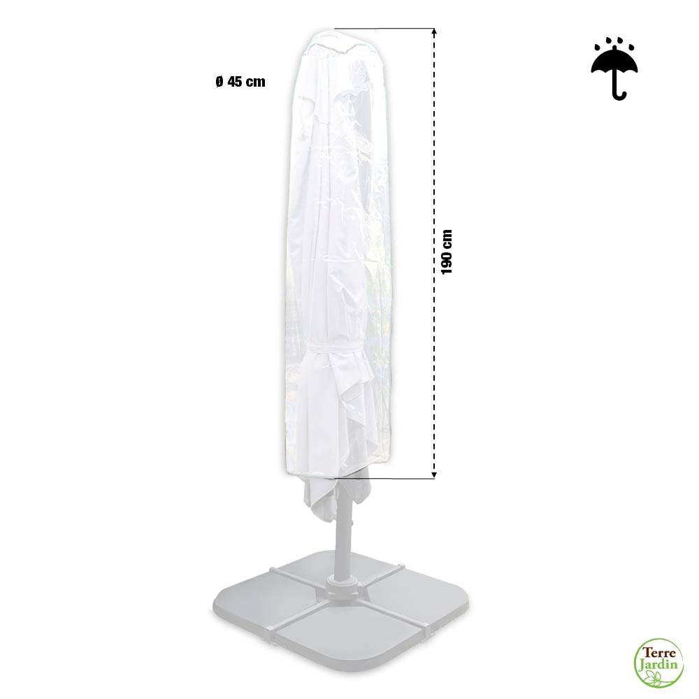 Terre Jardin - Housse de protection parasol déporté 190 x 45 cm - TERRE JARDIN - Image 2