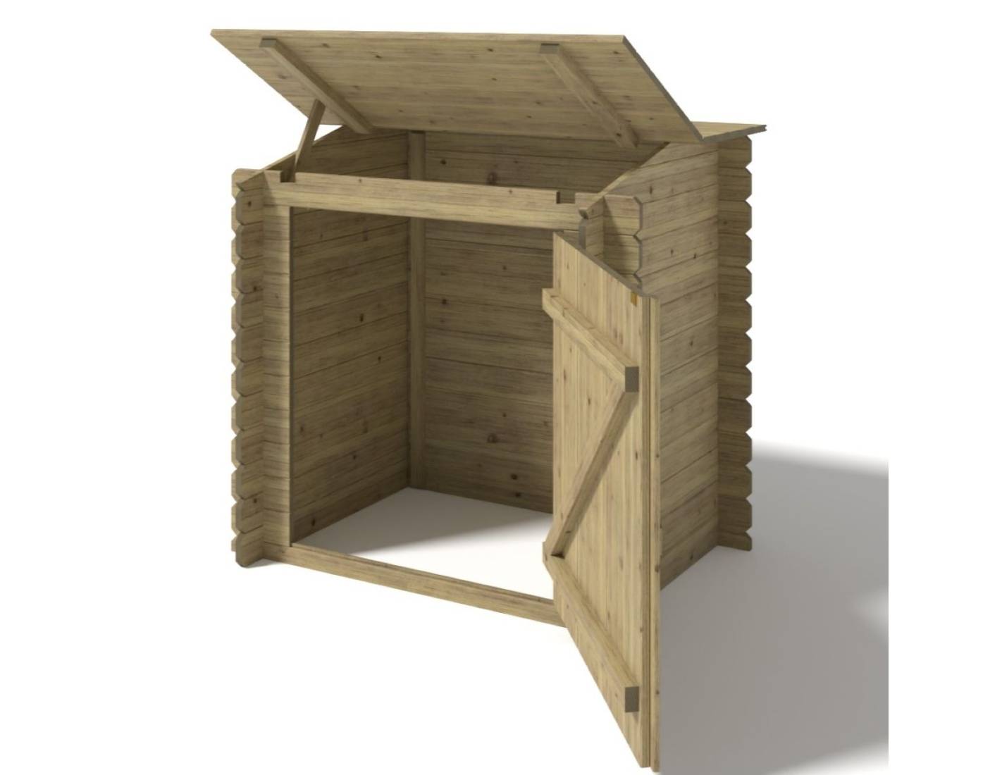 Altanka - Armoire de jardin en bois -1.2x0.89 m - H.1.13 m - imprégné - SZA7 - ALTANKA - Imagen 2