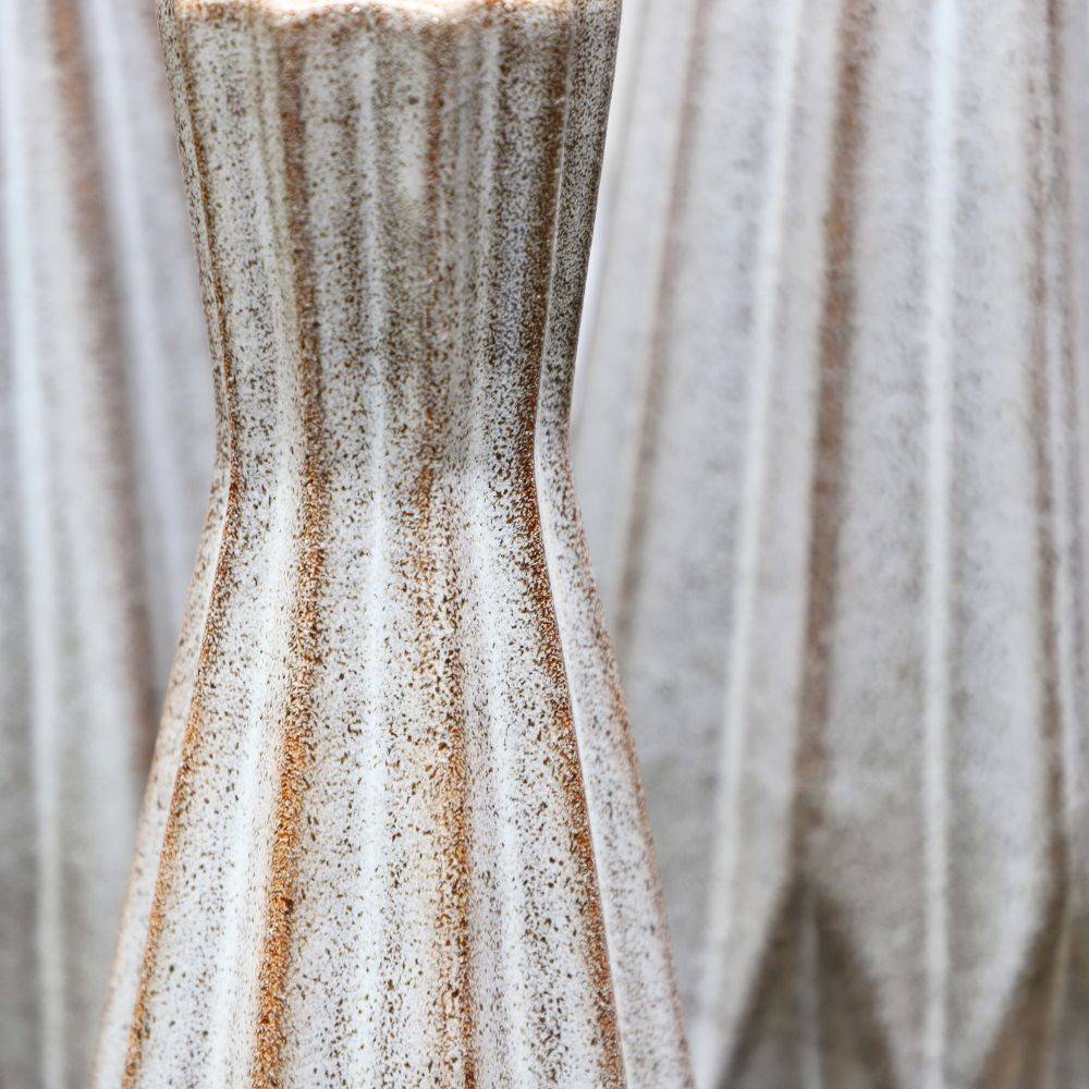 Chemin De Campagne - Vase "Origami" en céramique - gris / marron Ø.15 x Ht.50 cm Chemin de campagne - Image 4