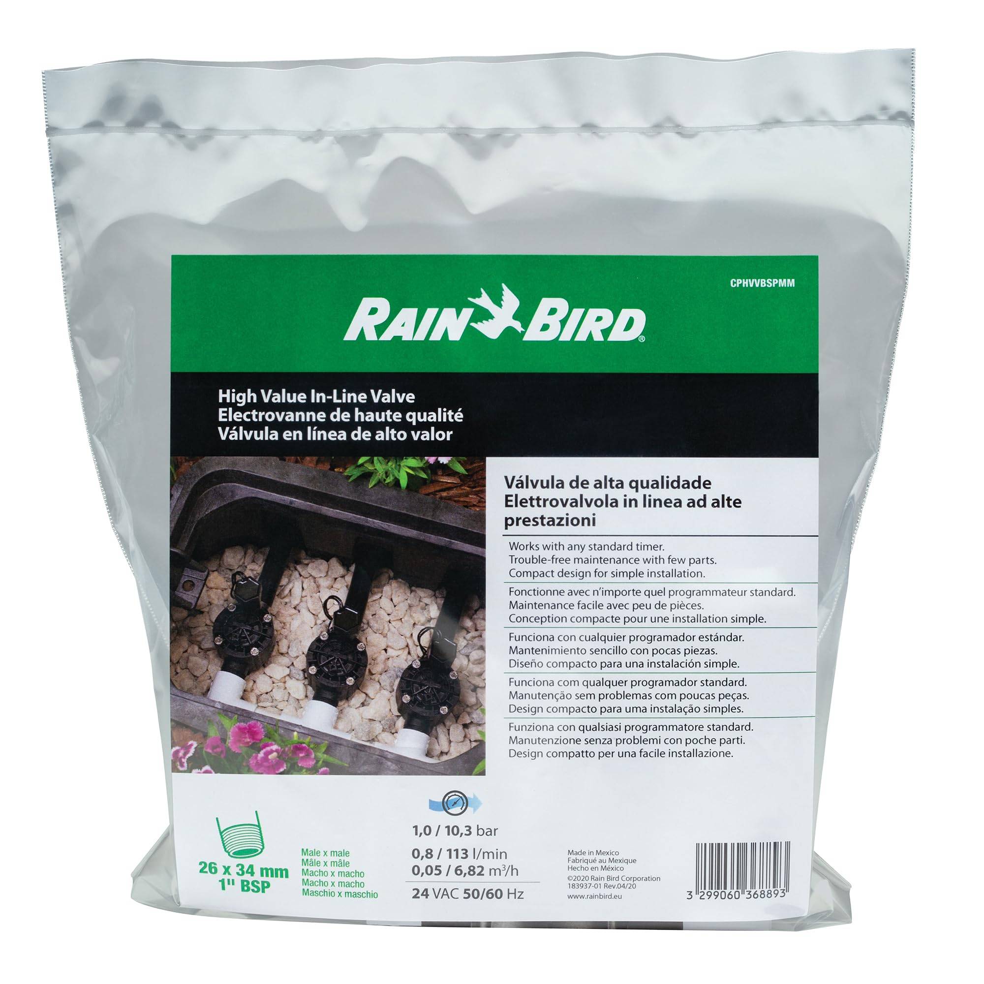 Rain Bird 100HV-MMB - Électrovanne Arrosage 24V 26x34 Mâle/Femelle - Vanne Irrigation 1" - Image 3
