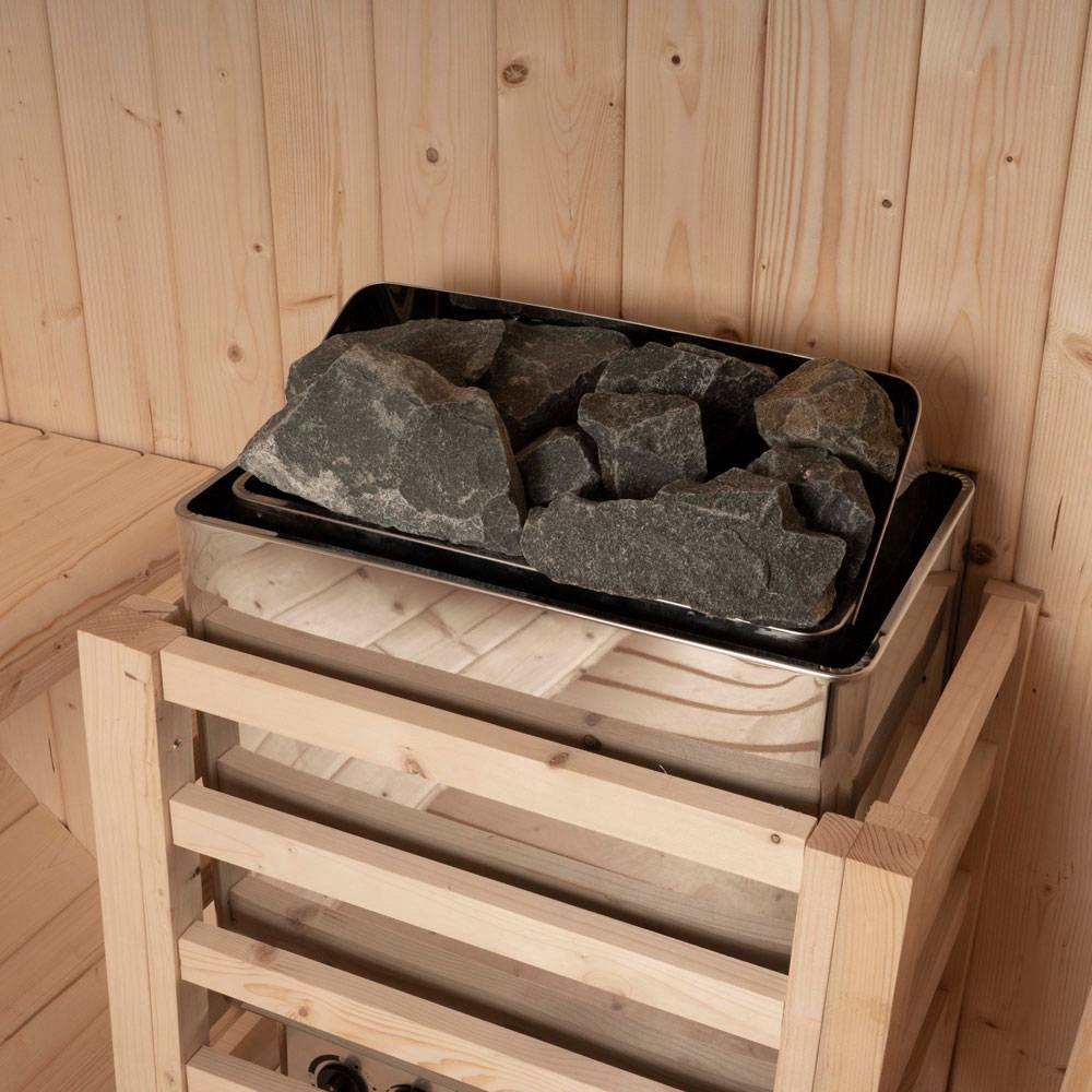 Sauna tonneau extérieur HOME DELUXE LAHTI M - 195 x 120 cm pour 2 personnes - Image 9