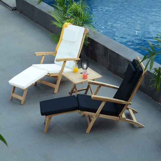 Teck'Attitude - Matelas Noir pour Chaise longue - TECK'Attitude - Imagen 4