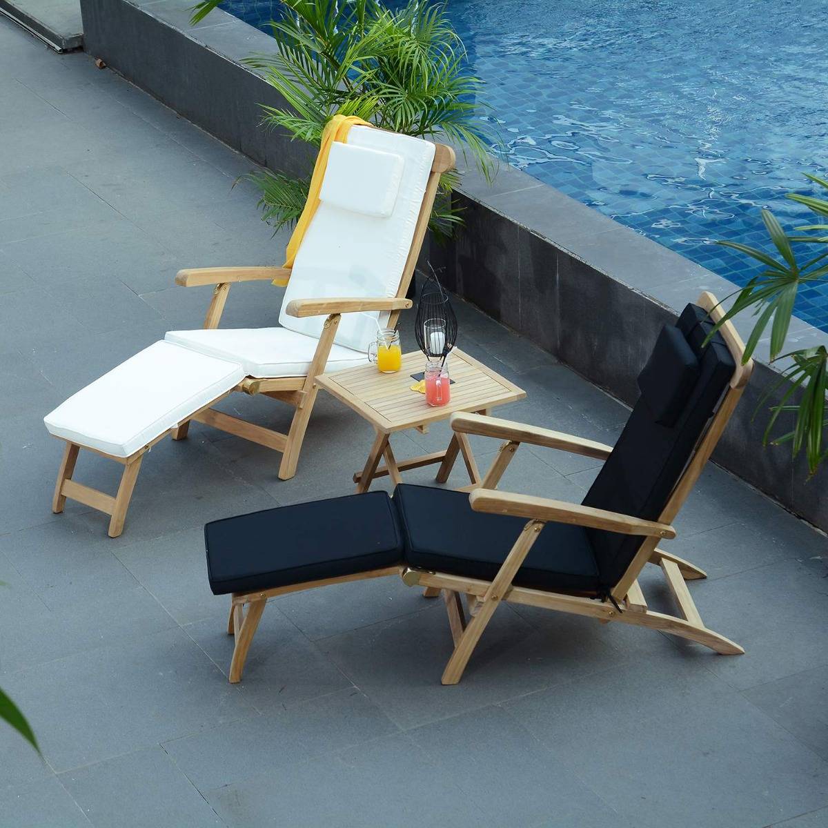 Teck'Attitude - Matelas Noir pour Chaise longue - TECK'Attitude - Imagen 4