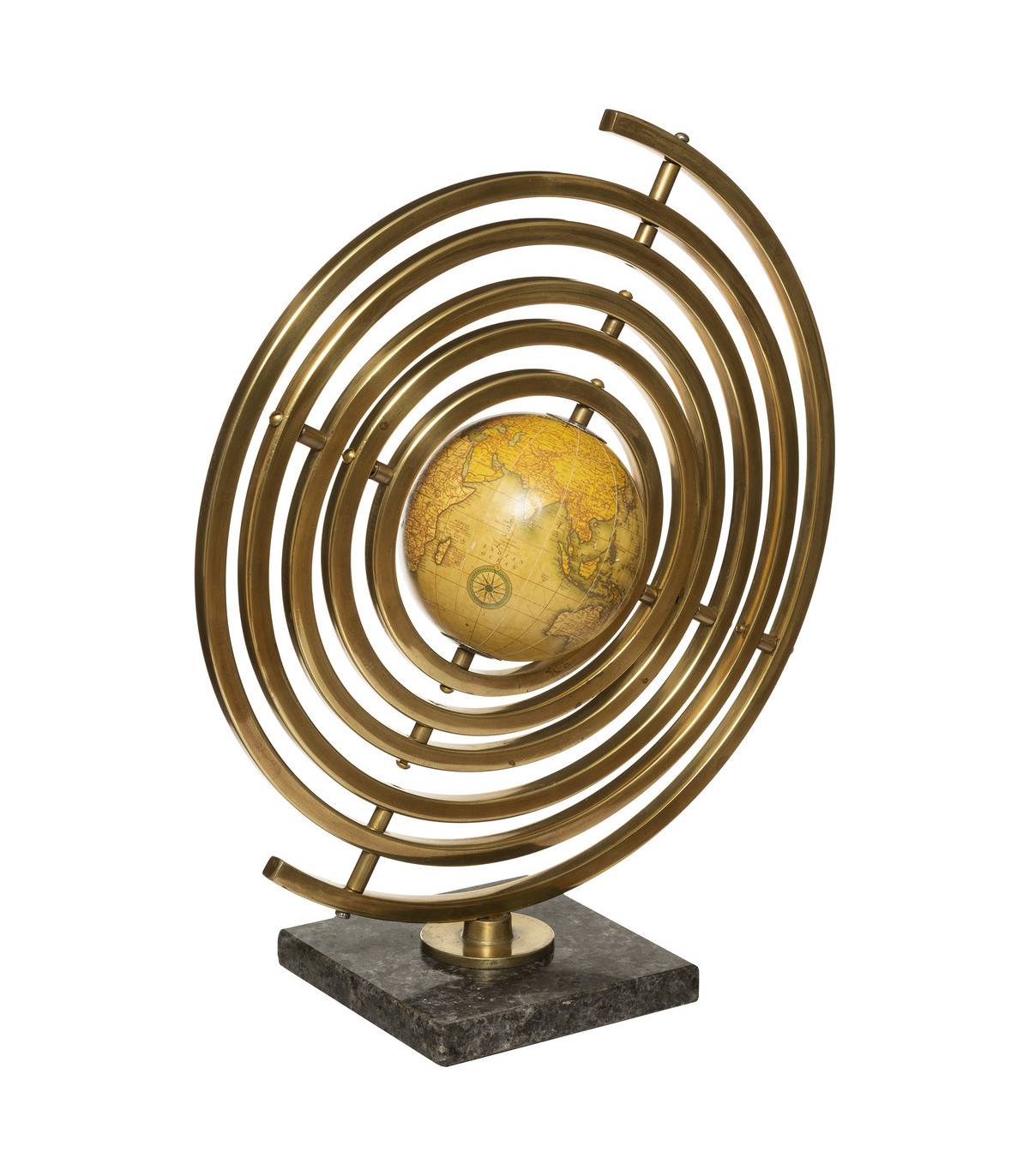 Objet déco Globe en Métal Doré avec cerceaux articulés D 30 x H 37 cm - Imagen 1
