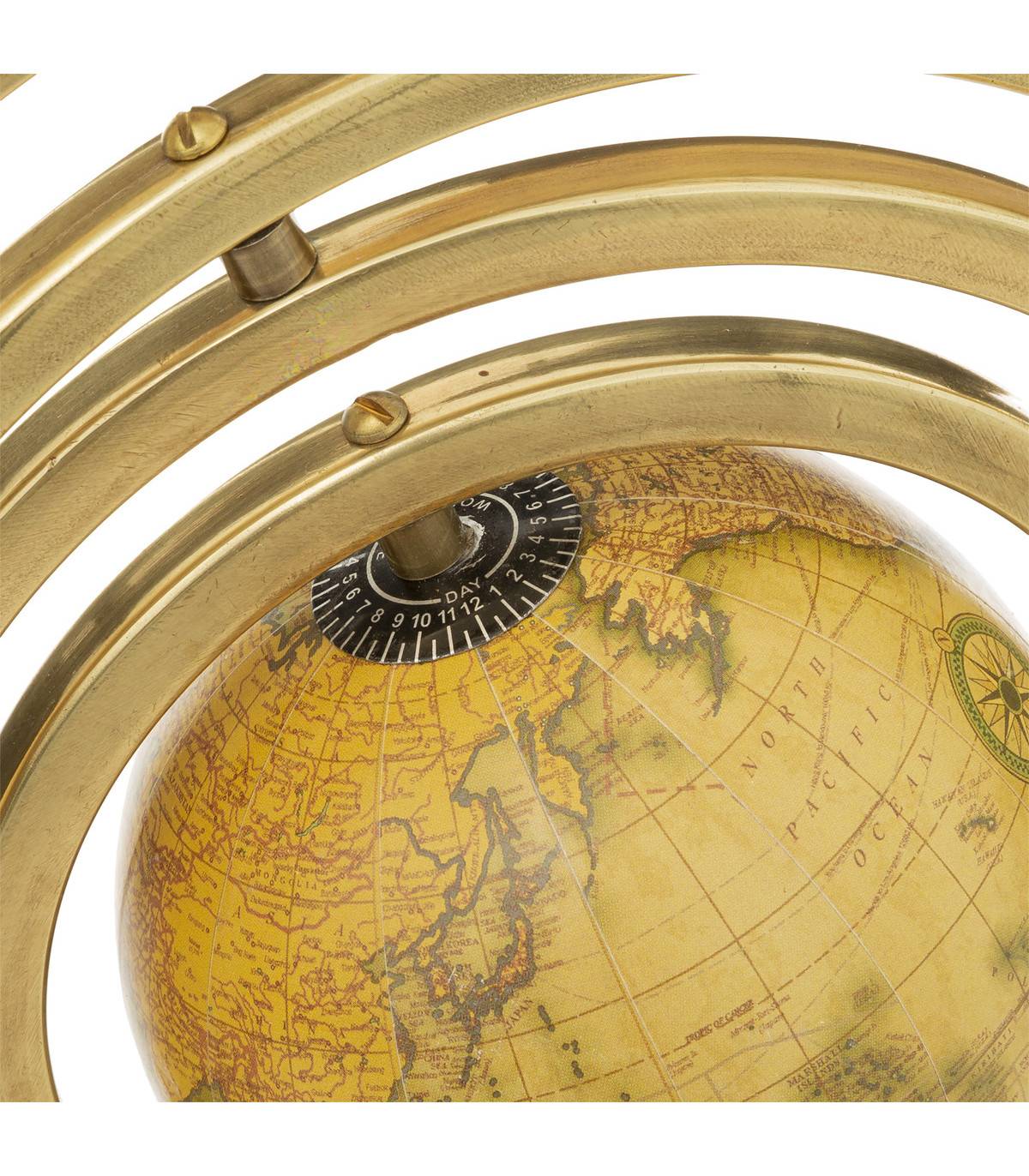 Objet déco Globe en Métal Doré avec cerceaux articulés D 30 x H 37 cm - Imagen 3