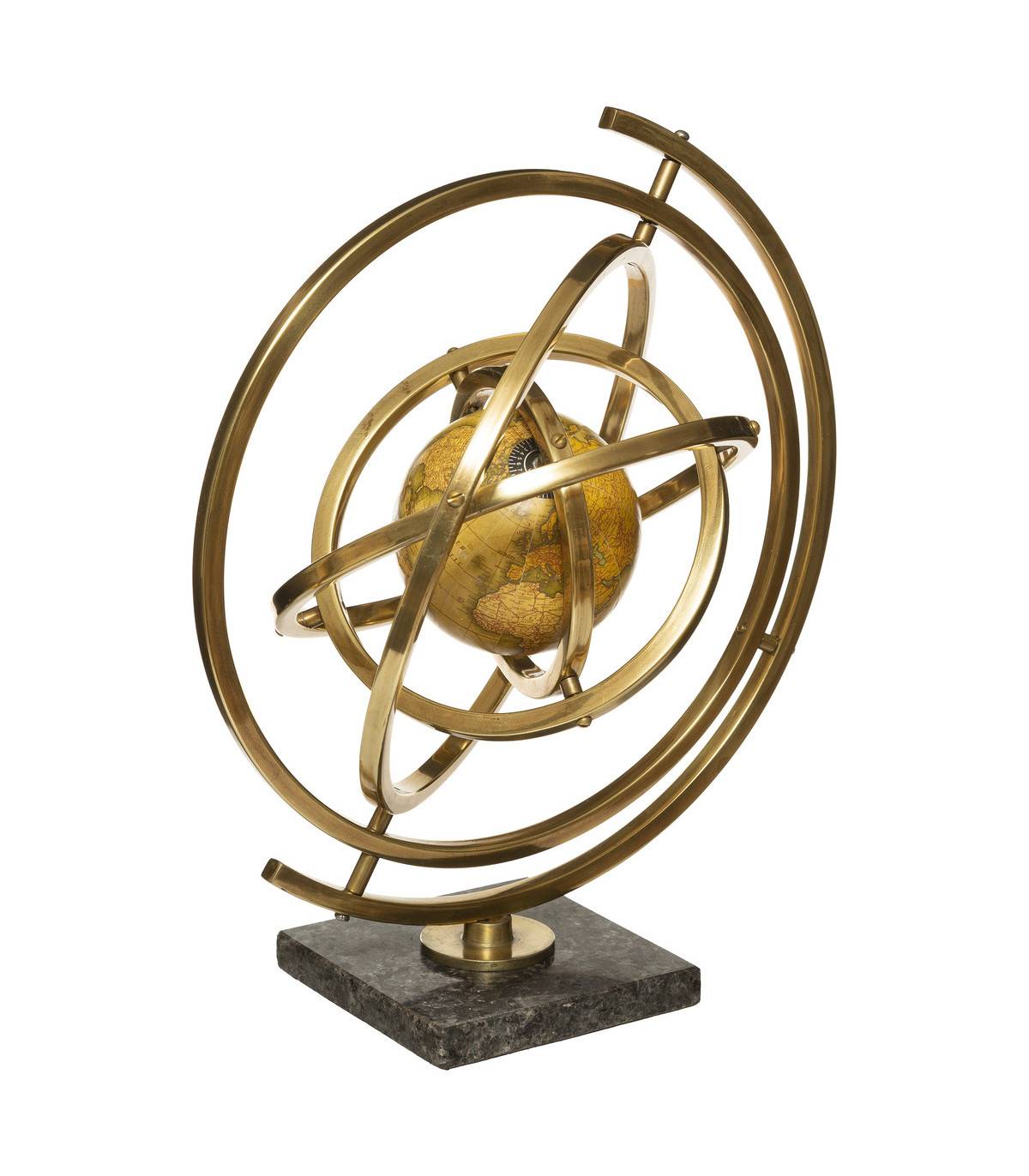 Objet déco Globe en Métal Doré avec cerceaux articulés D 30 x H 37 cm - Imagen 2