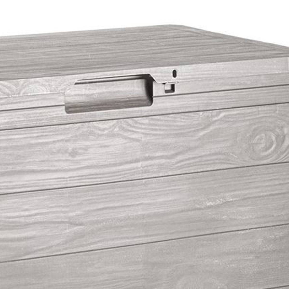Coffre de jardin en résine 160 Litres GRIS TAUPE 77X 44 X 53 cm Protection Anti uv TOOMAX - Imagen 3